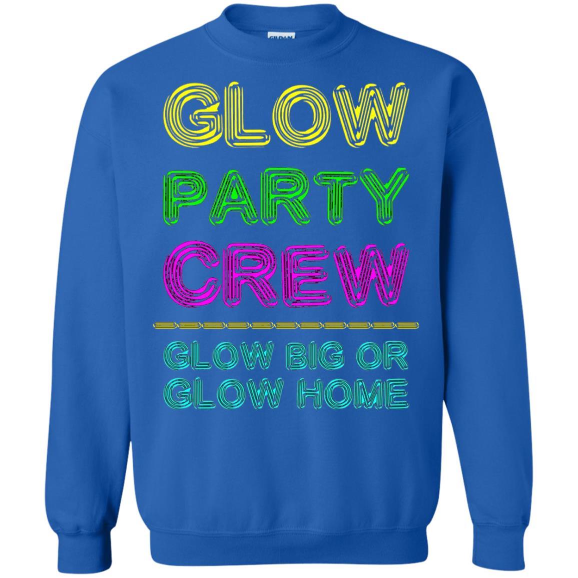 Funny Party T-shirt Glow Party Crew Royal