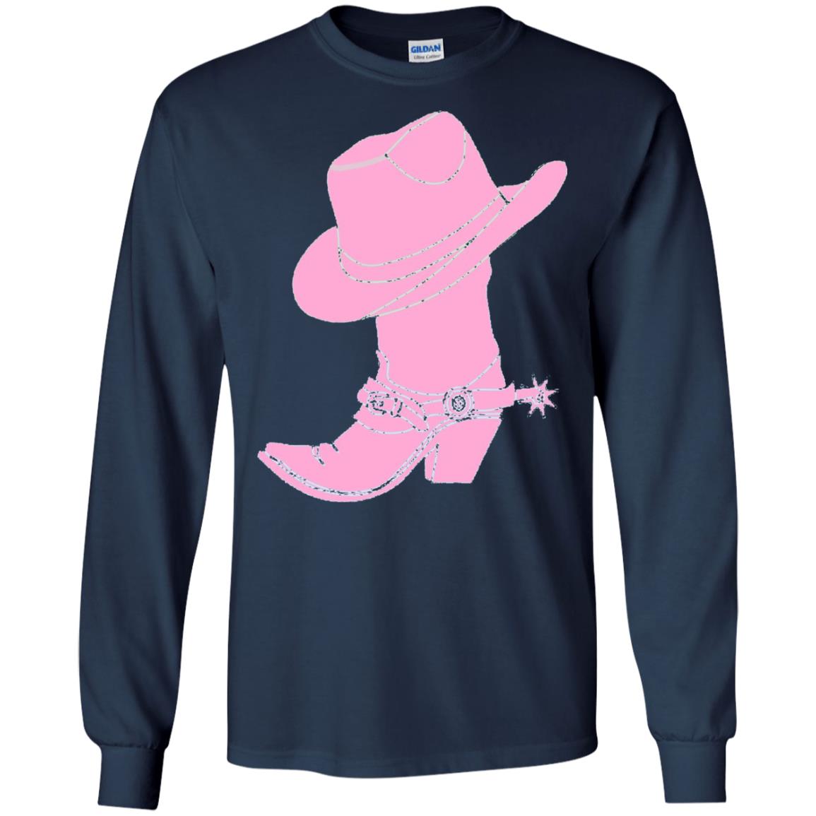 Cowgirl Boots Western Wear T-shirt Navy