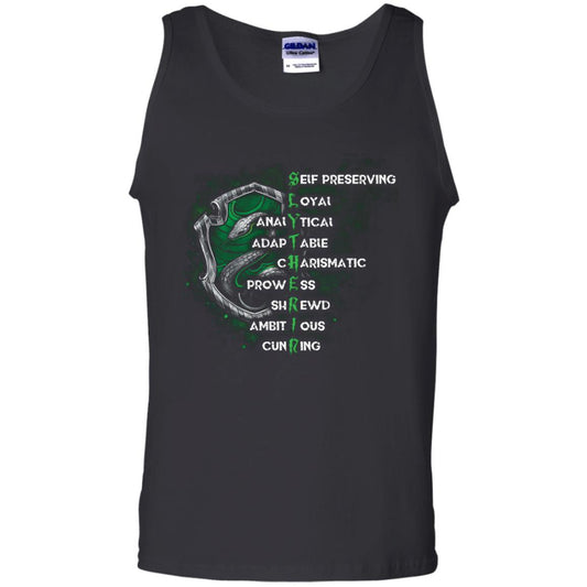 Slytherin House Harry Potter Fan ShirtG220 Gildan 100% Cotton Tank Top