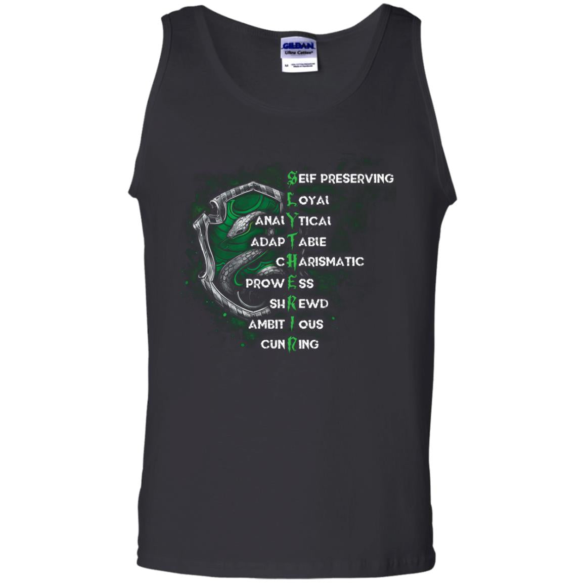 Slytherin House Harry Potter Fan ShirtG220 Gildan 100% Cotton Tank Top