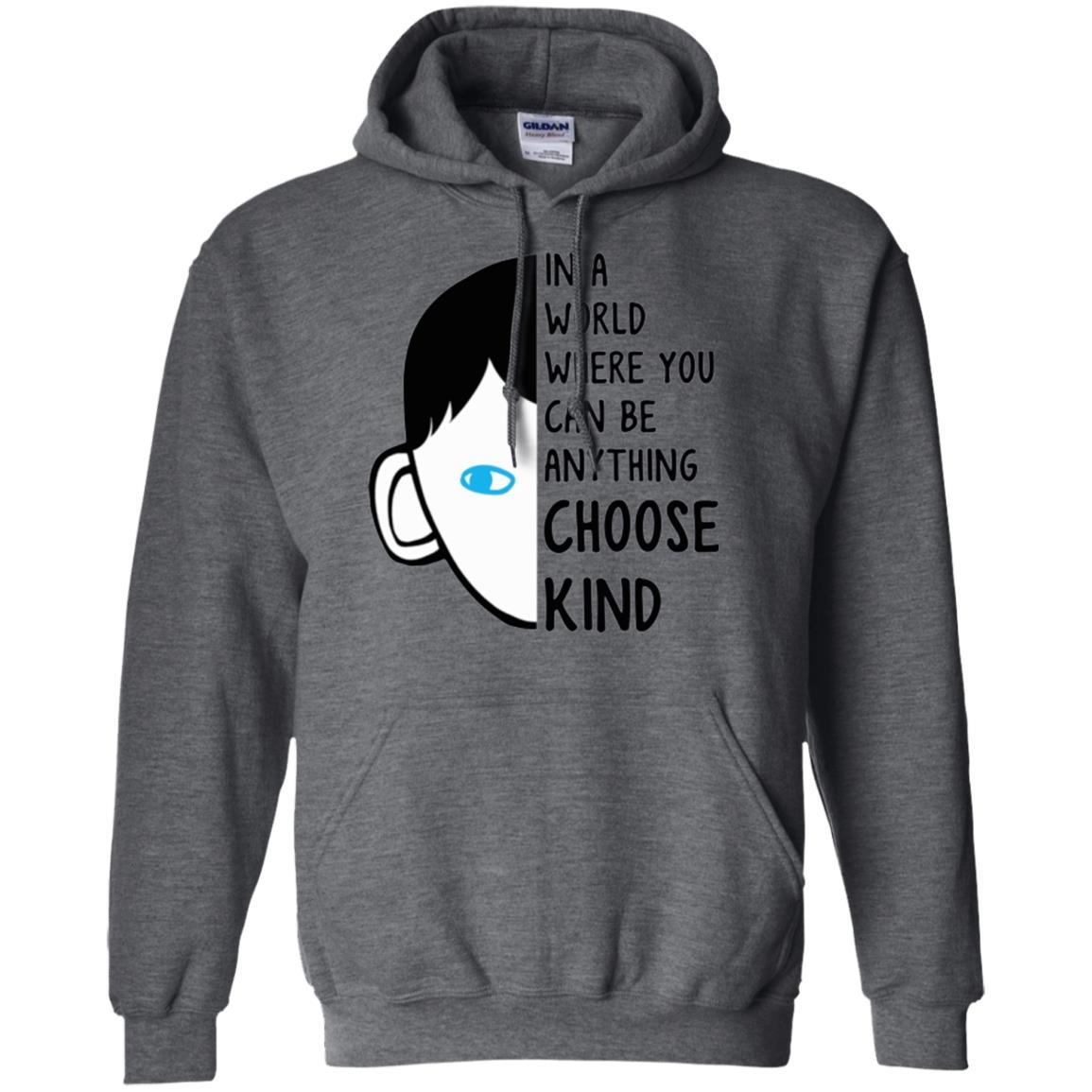 Anti Bullying T-shirt In A World Where You Can Be Anything Choose Kind Dark Heather