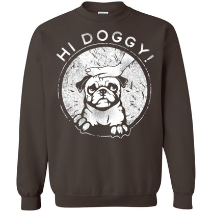 Dog Lovers T-shirt Hi Doggy Dark Chocolate