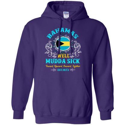 Bahamas Well Mudda Sick Foward Upward Onward Together Est1973 T-shirt Purple