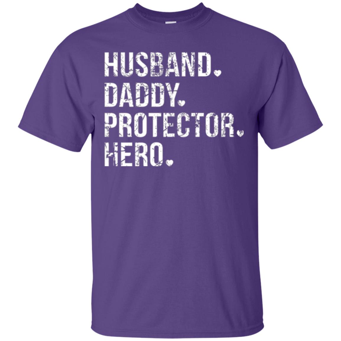 Husband Daddy Protector Hero T-shirt Purple