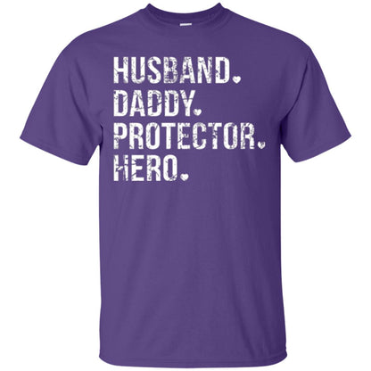 Husband Daddy Protector Hero T-shirt Purple