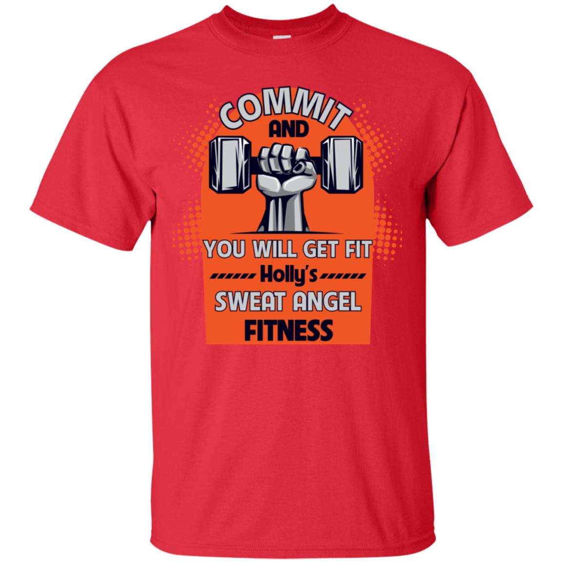 Commit And You Will Get Fit Holly's Sweat Angle Fitness Shirt Red
