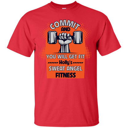 Commit And You Will Get Fit Holly's Sweat Angle Fitness Shirt Red