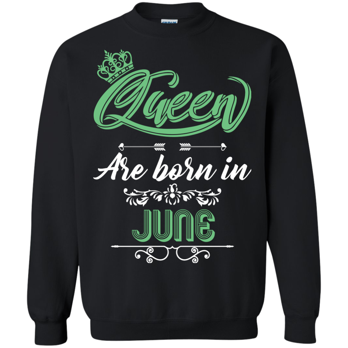Brithday T-Shirt Queen Are Born In June Black