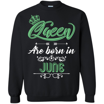 Brithday T-Shirt Queen Are Born In June Black