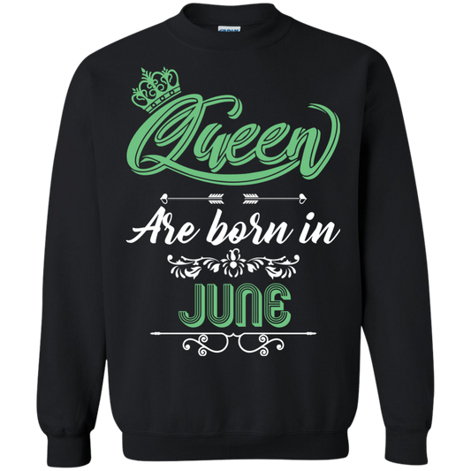 Brithday T-Shirt Queen Are Born In June Black