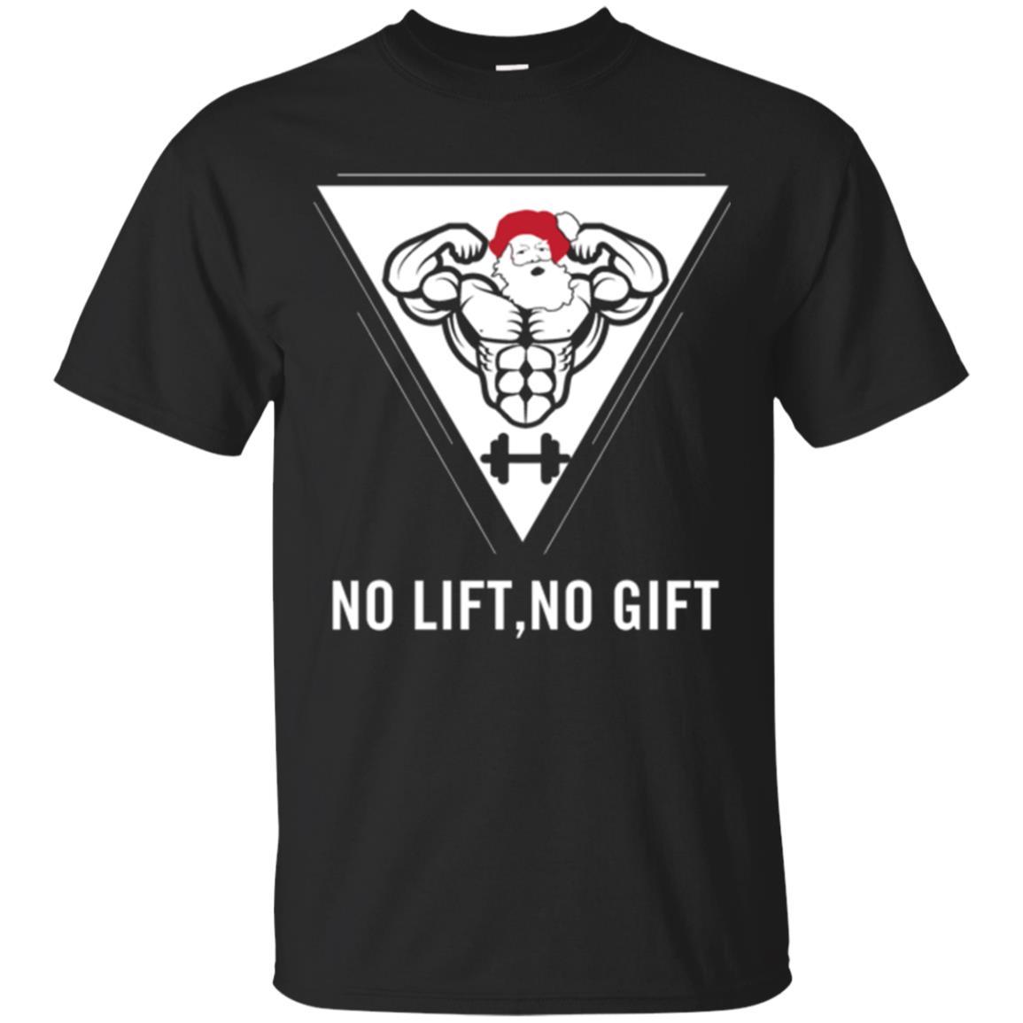 Gymer T-shirt Santa Claus No Lift No Gift Black