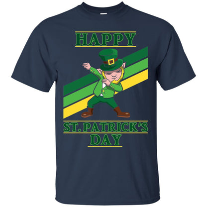 Dabbing Leprechaun Saint Patrick_s Day T-shirt Navy