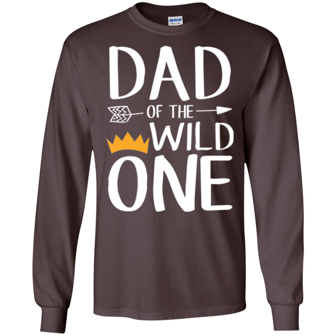 Dad Of The Wild One Daddy T-shirt Dark Chocolate
