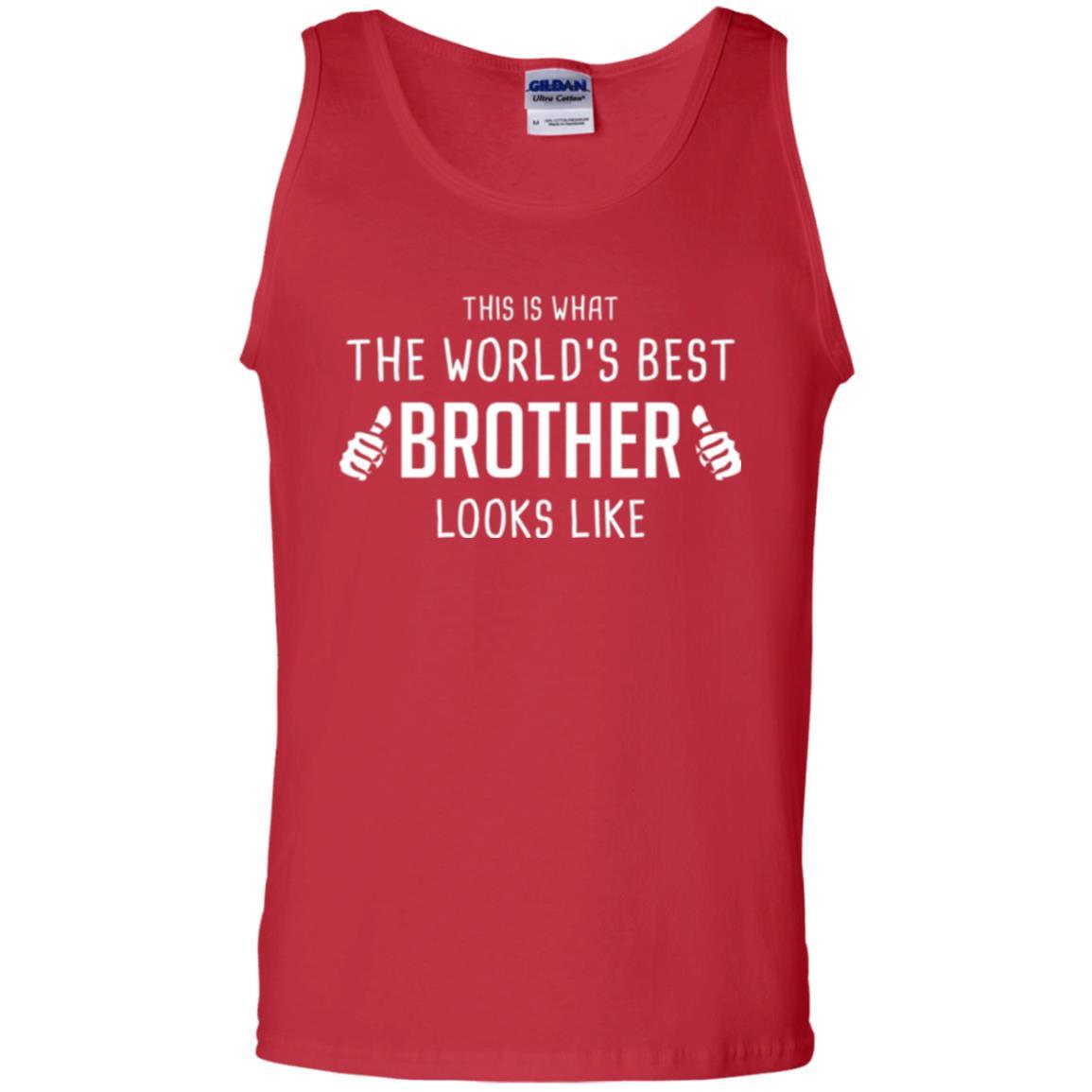 Brother T-shirt This Is What The Worlds Best Brother Looks Like Red