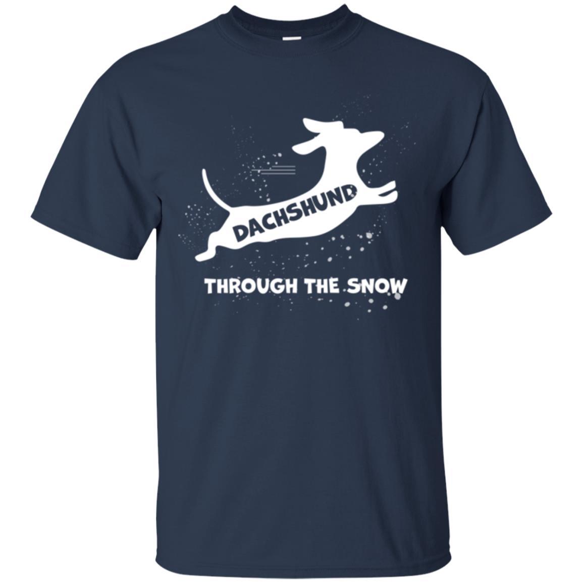 Dachshund Through The Snow T-shirt Navy