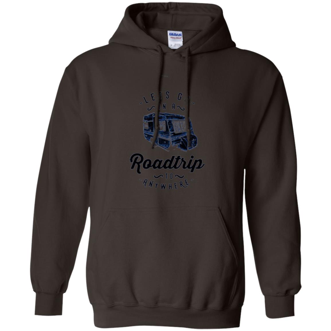 American Roadtrip T-shirt Let_s Go On A Roadtrip To Anywhere Dark Chocolate
