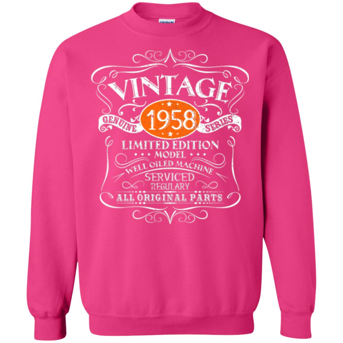 Vintage 60th Birthday T-shirt 1958 All Original Parts Heliconia