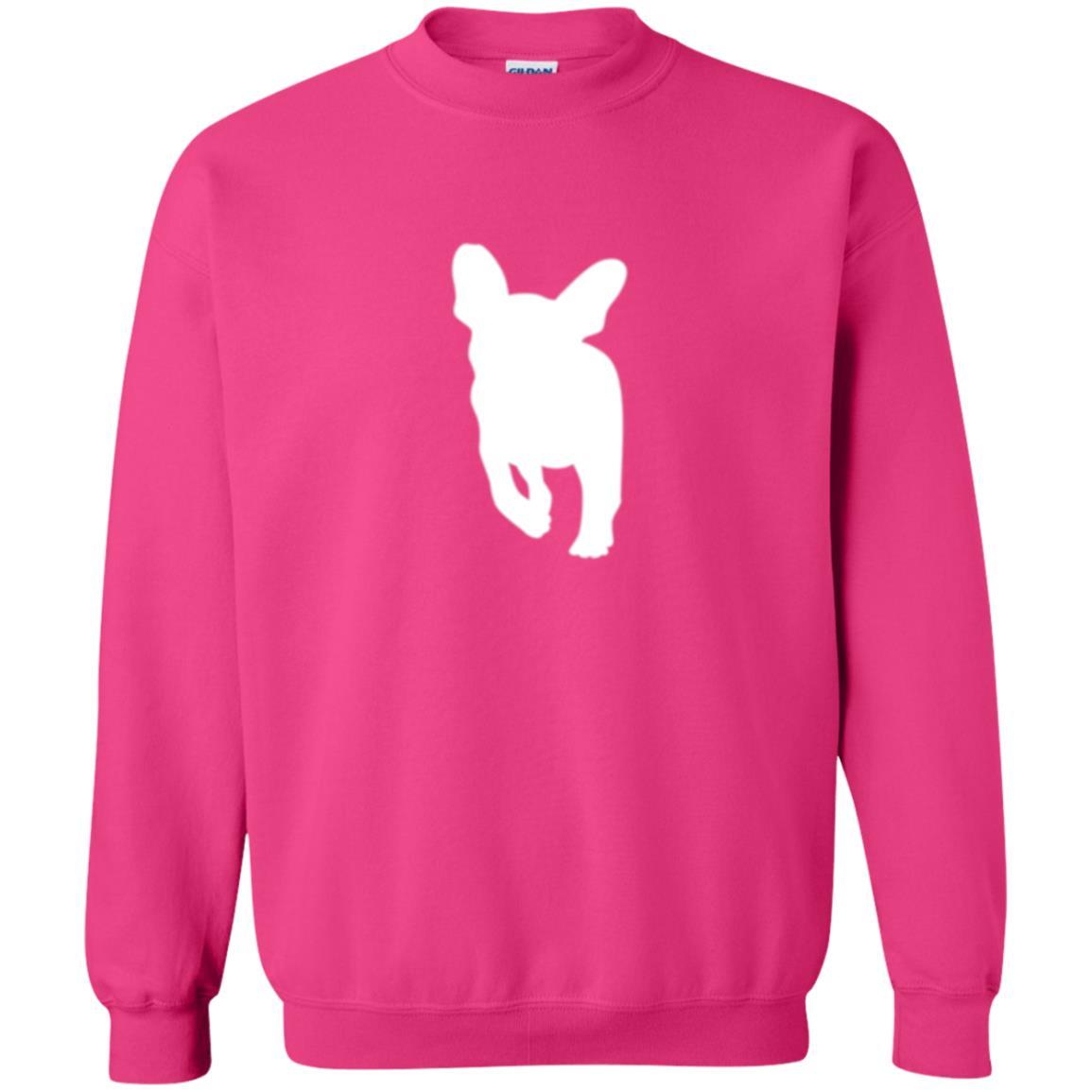 French Bulldog T-shirt White Silhouette Of Puppy Heliconia
