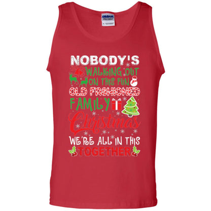 Christmas T-shirt We_re All In This Together Red