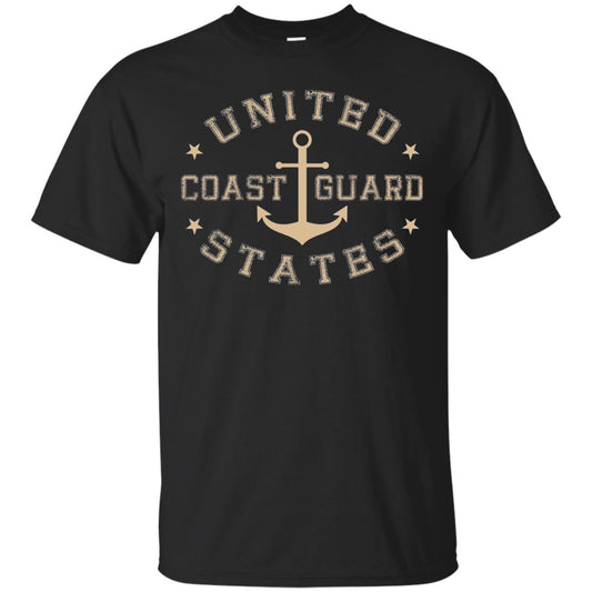 Coast Guard Birthday United States Anchor T-shirt Black