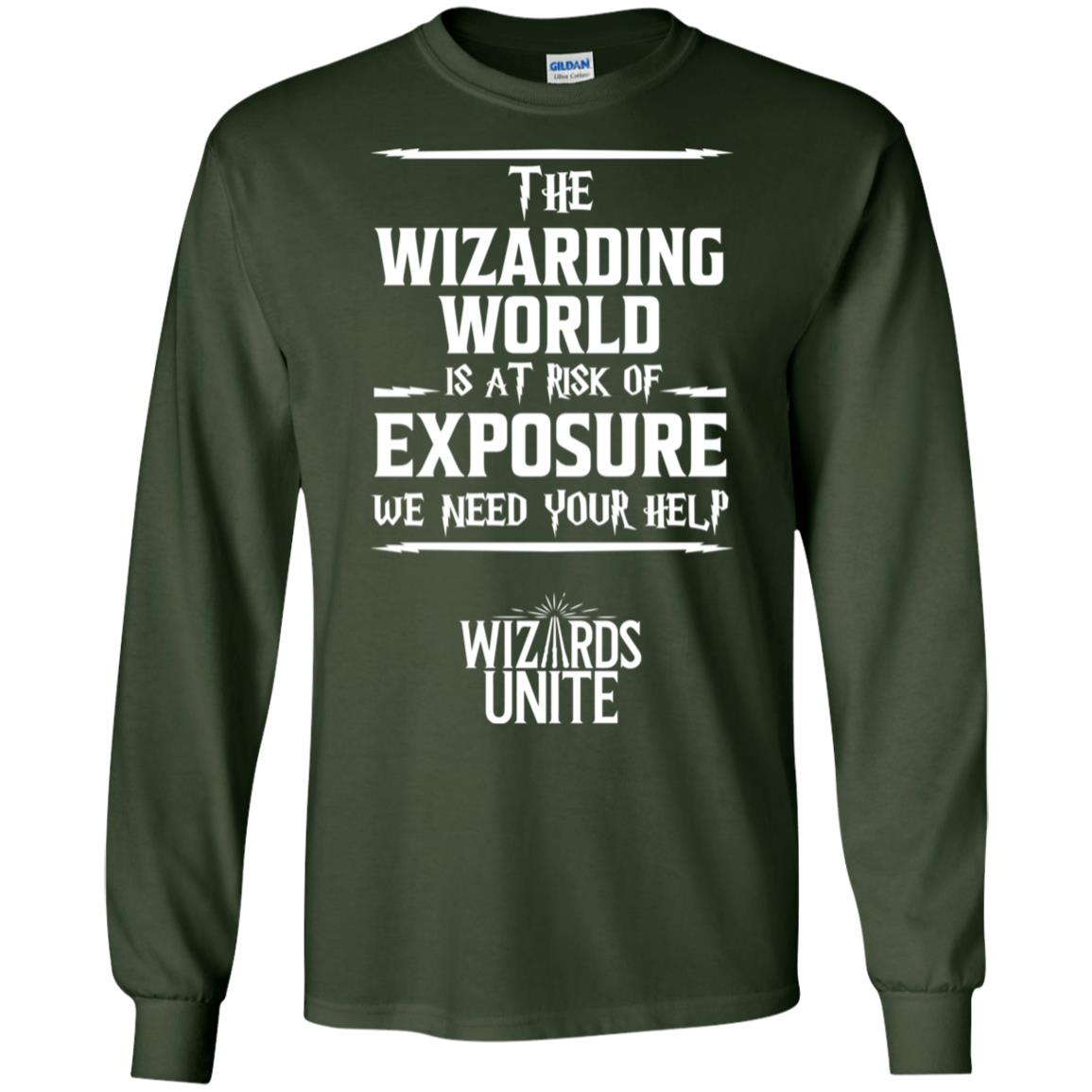The Wizarding World Is At Risk Of Exposure Harry Potter T-shirt Forest Green