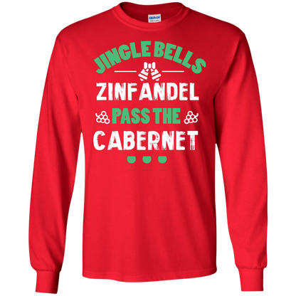 Christmas T-Shirt Jingle Bells Zinfandel Pass The Cabernet Red