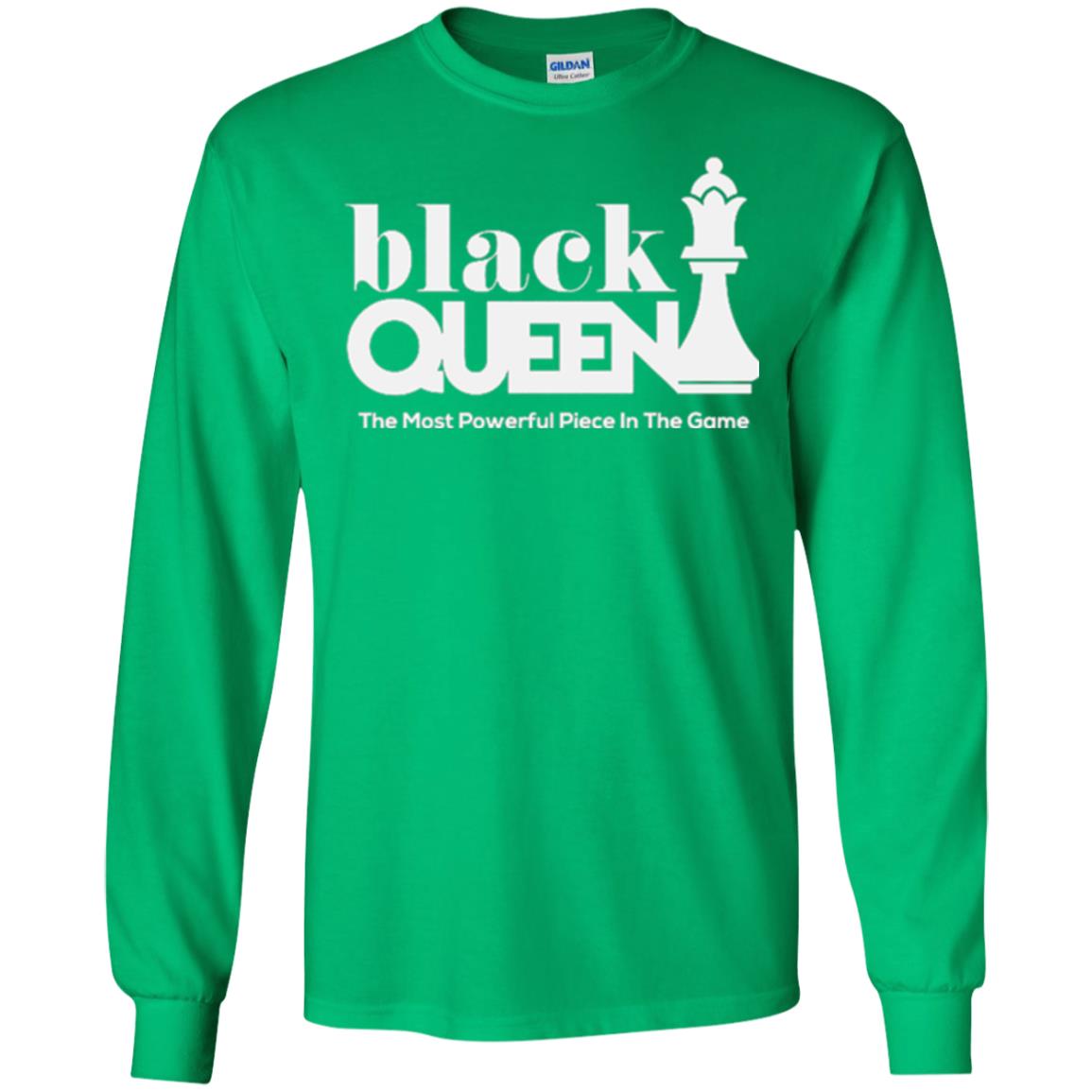 Black Queen The Most Powerful Piece In The Game Proud Black Woman T-shirt Irish Green