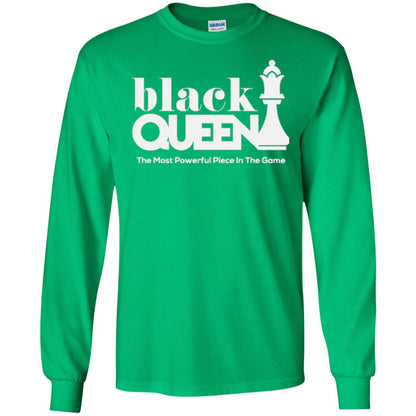 Black Queen The Most Powerful Piece In The Game Proud Black Woman T-shirt Irish Green