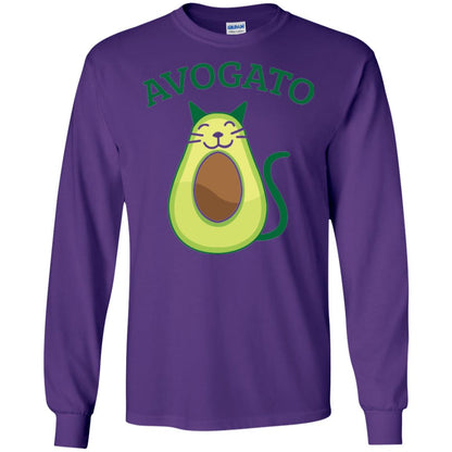 Avogato Avocado Cat Kitty Funny Meow T-shirt Purple