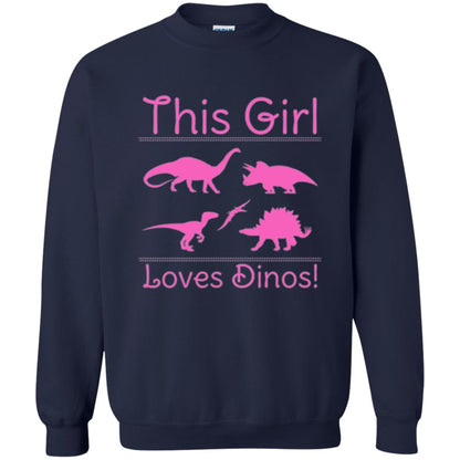 Dinosaur T Shirt This Girl Loves Dinos Navy