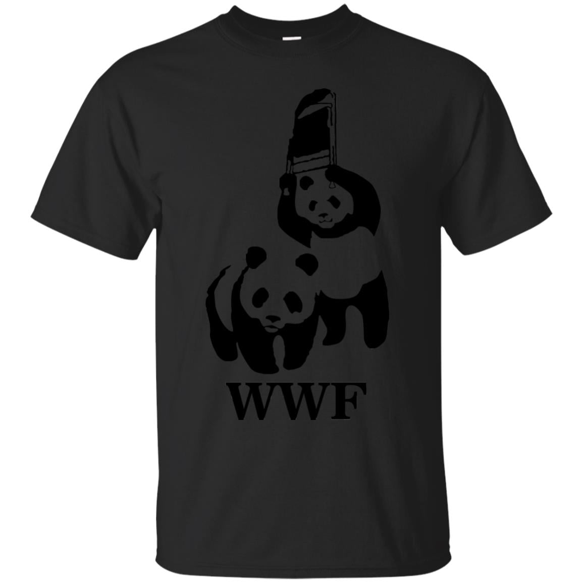 World Wildlife Fund Funny Panda Shirt Black