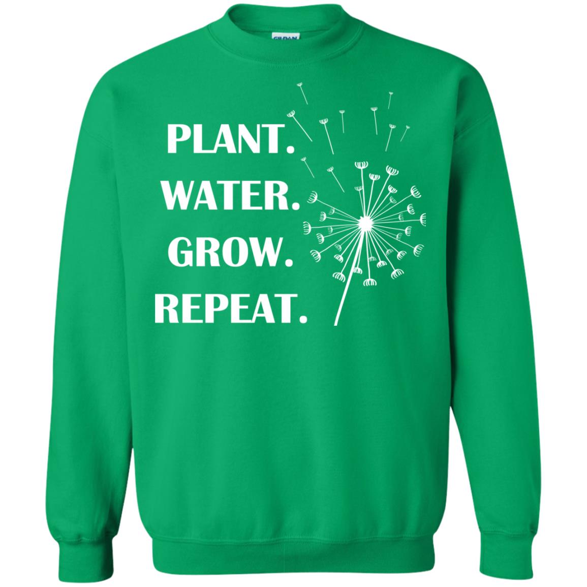Plant Water Grow Repeat Gradener T-shirt Irish Green