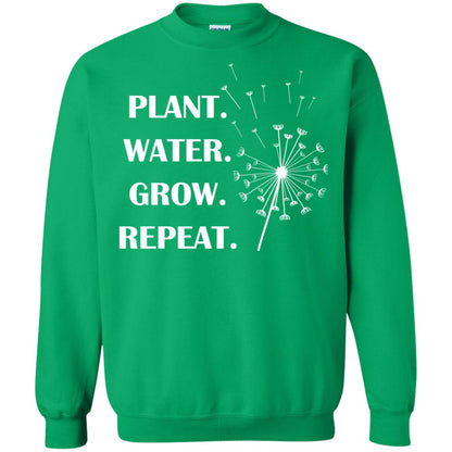 Plant Water Grow Repeat Gradener T-shirt Irish Green