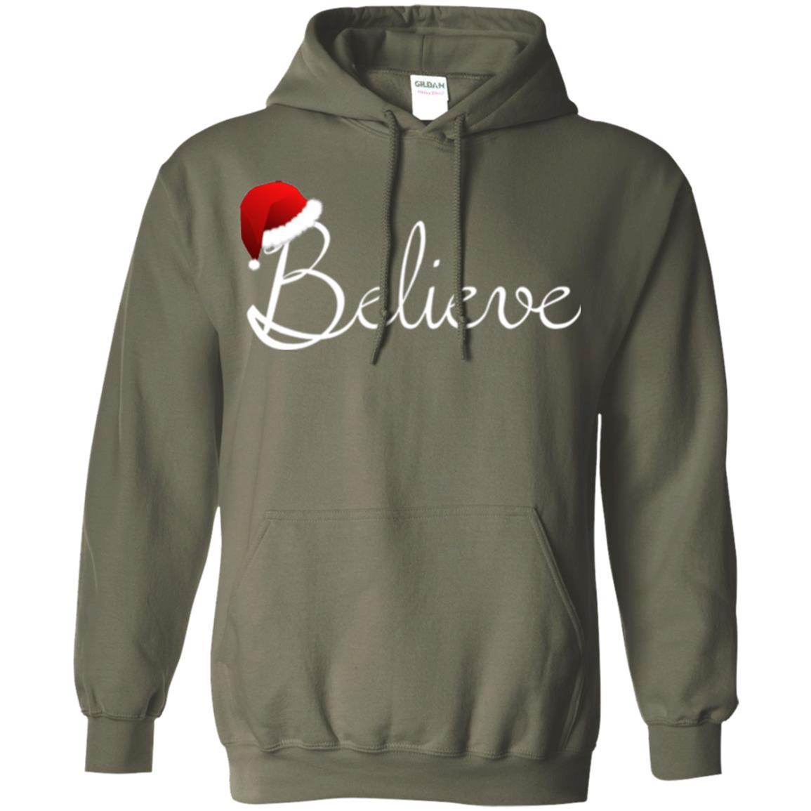 Believe Best Santa Christmas T-shirt Military Green