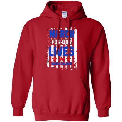 March For Our Lives With American Flag Gun Control T-shirt Red