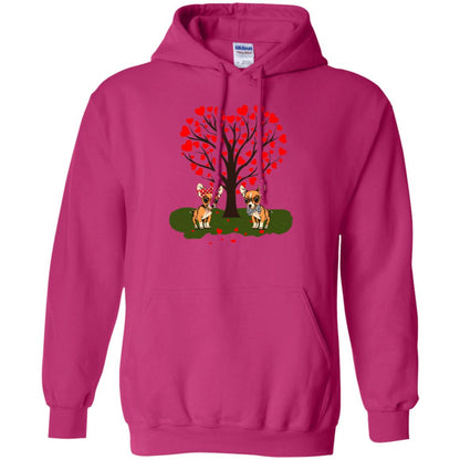 Valentine Chihuahua Couple Heart Tree Shirt Heliconia