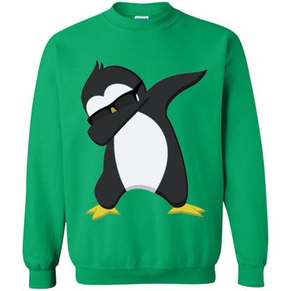 Chirstmas T-shirt Dabbing Penguin Irish Green