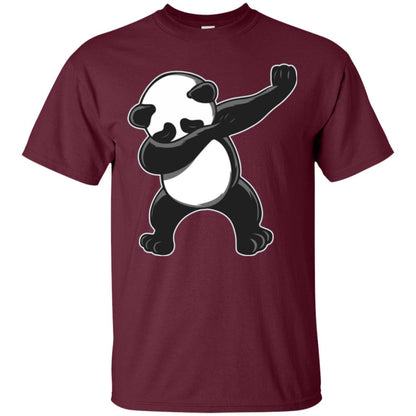 Funny Panda Dab T-shirt Cute Dabbing Panda Maroon