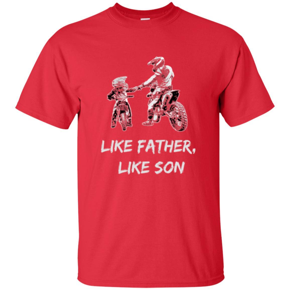 Motocross T-shirt Like Father Like Son T-shirt Red