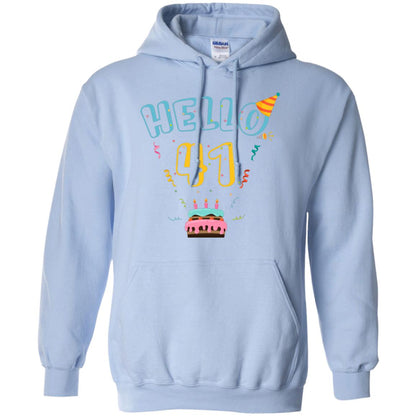 Hello 41 Forty One 41st 1977s Birthday Gift Shirt Light Blue