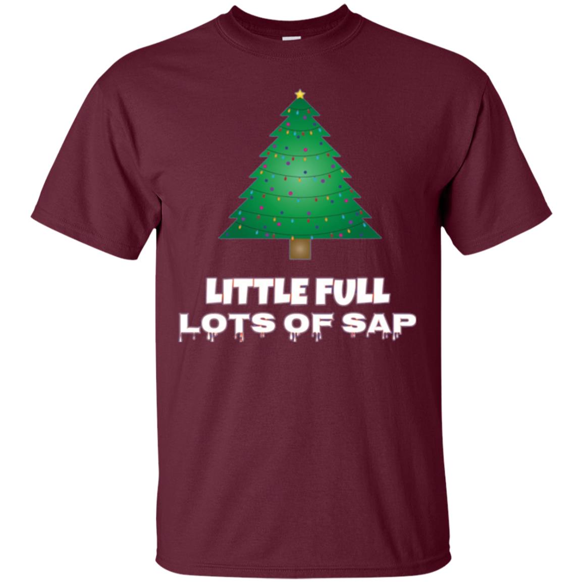 Christmas T-shirt Little Full Lots Of Sap Maroon
