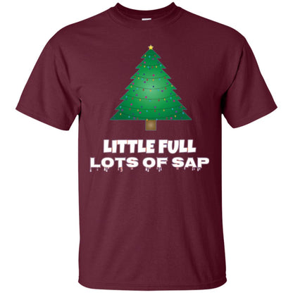 Christmas T-shirt Little Full Lots Of Sap Maroon