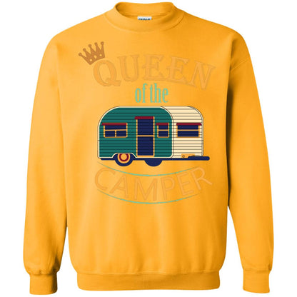 Queen Of The Camper Camping Lover Shirt Gold