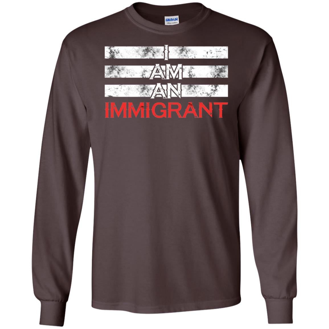 Migrant T-shirt I Am An Immigrant Dark Chocolate