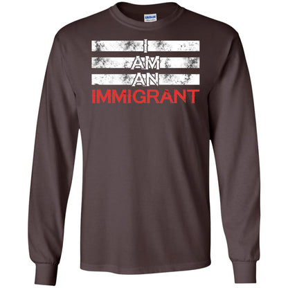 Migrant T-shirt I Am An Immigrant Dark Chocolate