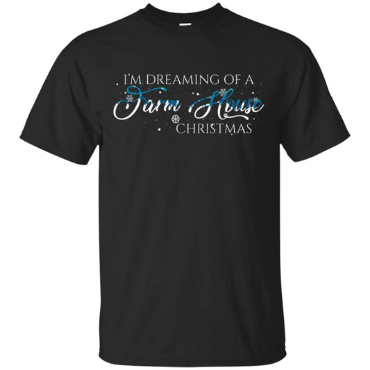 I'm Dreaming Of A Farm House Christmas X-mas Gift Shirt Black