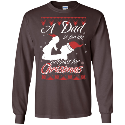 Family T-Shirt A Dad Is For Life Not Just For Christmas Dark Chocolate