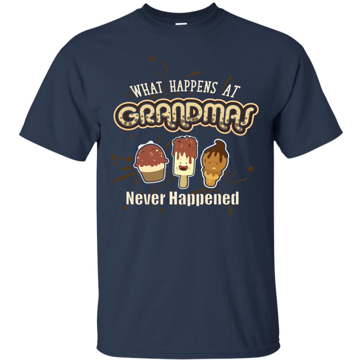 What Happens At Grandmas Never Happened Family Shirt Navy