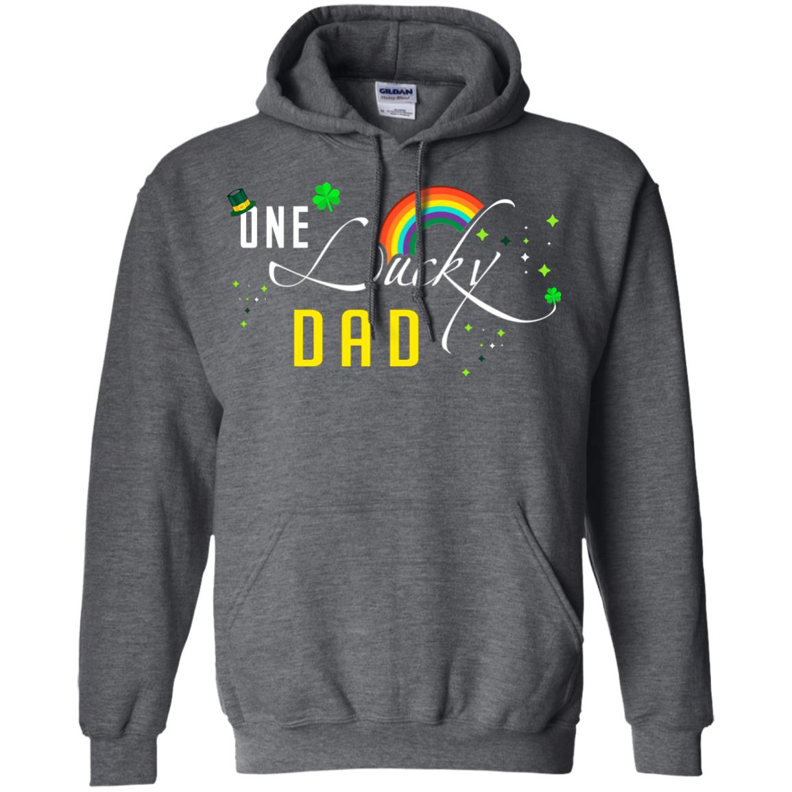 One Lucky Dad St. Patrick_s Day T-shirt Dark Heather
