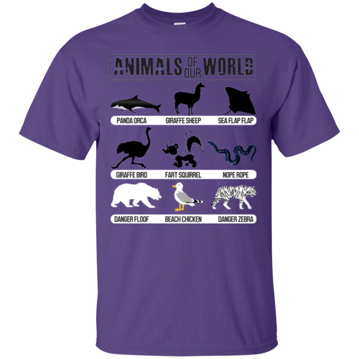 Save Animals Of Our World T-shirt Purple